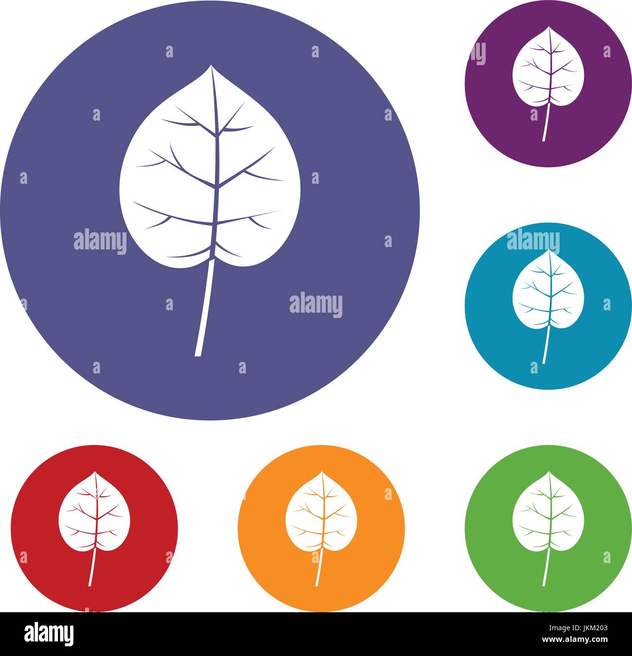 Linden leaf icons set Stock Vector Image & Art - Alamy