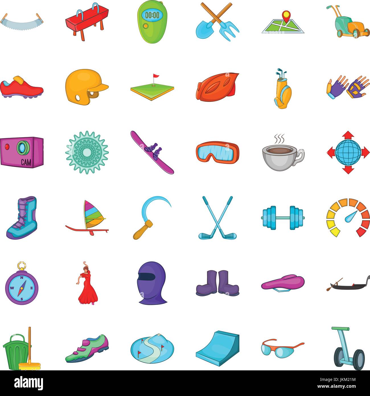 Different activity icons set, cartoon style Stock Vector Image & Art ...