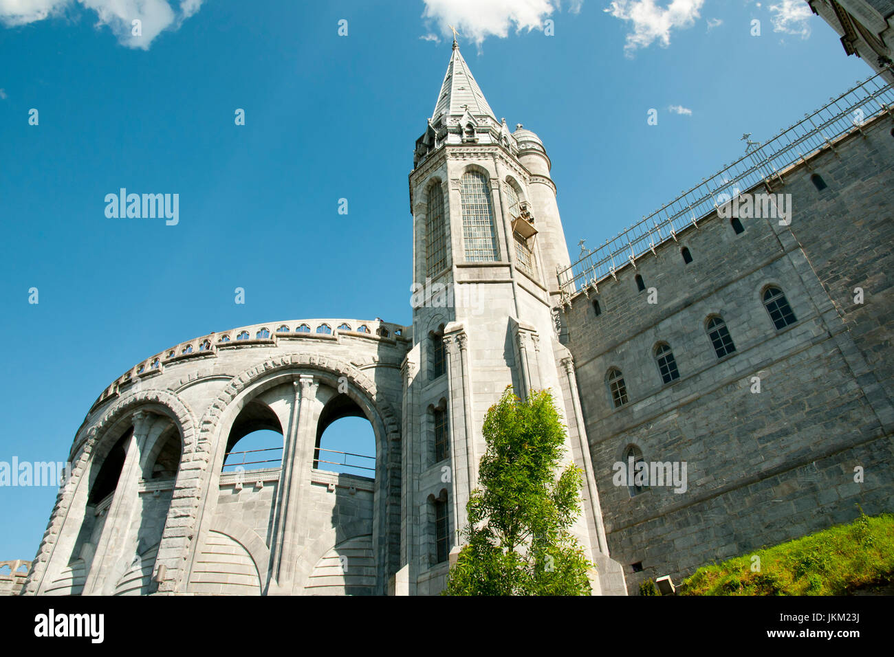Our Lady of Lourdes Sanctuary Basilica - France Stock Photo