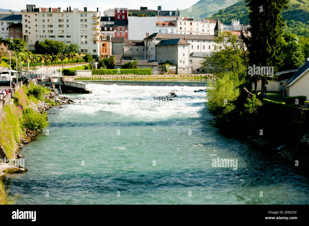 Gave De Pau River - Lourdes - France Stock Photo