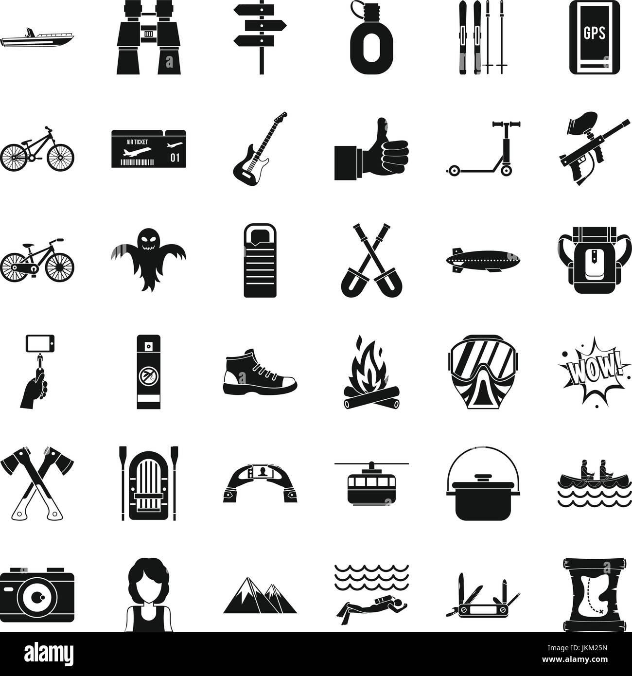 Sport adventure icons set, simple style Stock Vector Image & Art - Alamy
