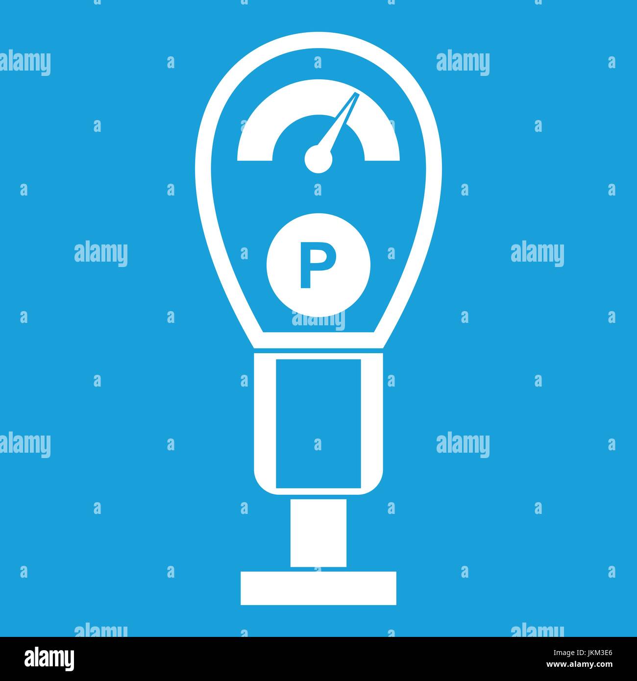 Parking meters icon white Stock Vector