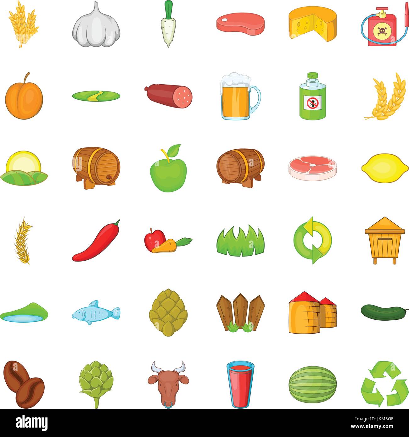 Agriculture icons set, cartoon style Stock Vector Image & Art - Alamy