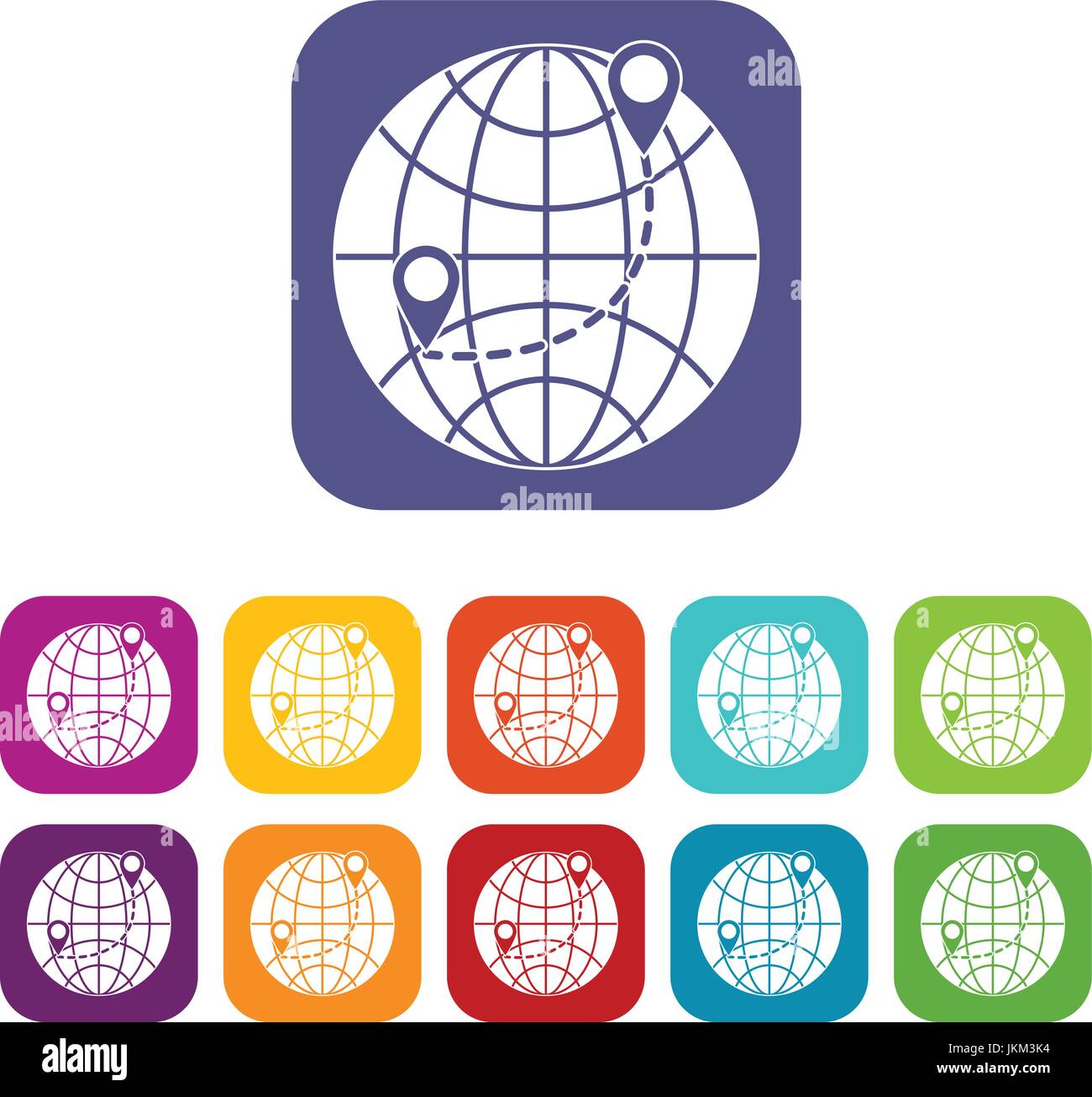 Globe icons set Stock Vector Image & Art - Alamy