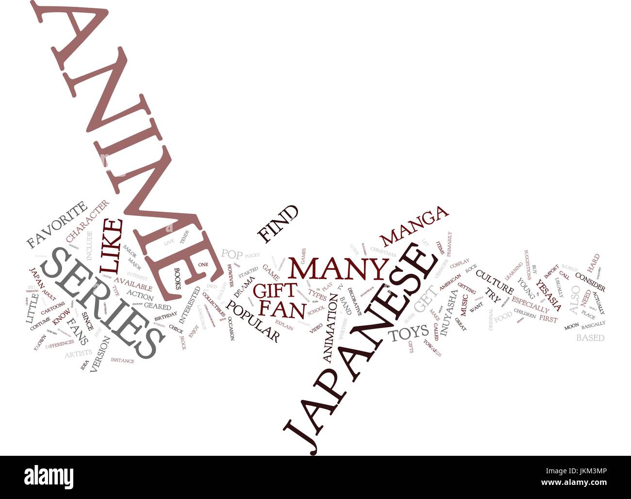 Great Gift Ideas For The Anime Fan Text Background Word Cloud Concept Stock Vector Image Art Alamy