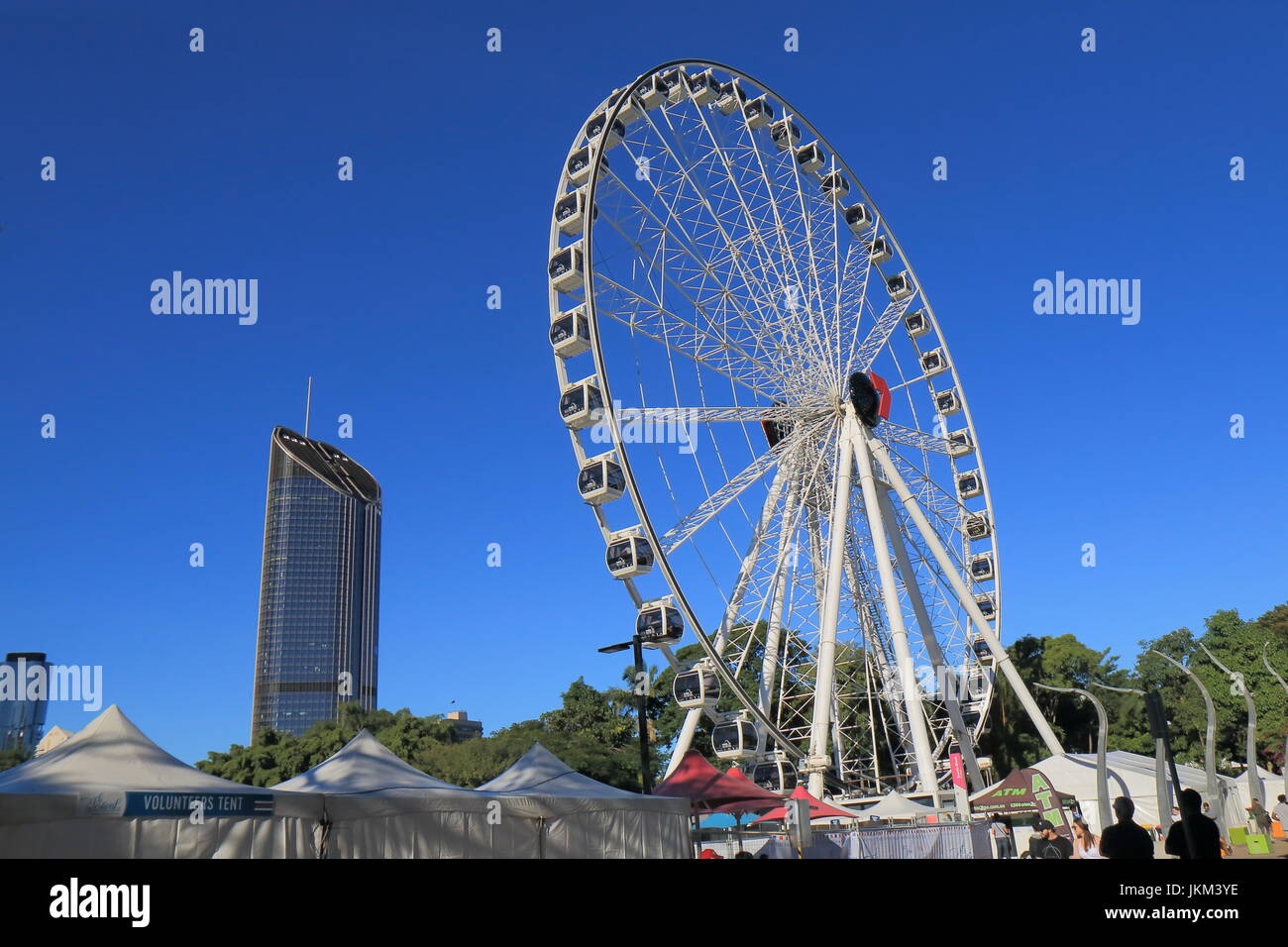 Wheel Of Brisbane In Southbank Brisbane Australia Stock Photo