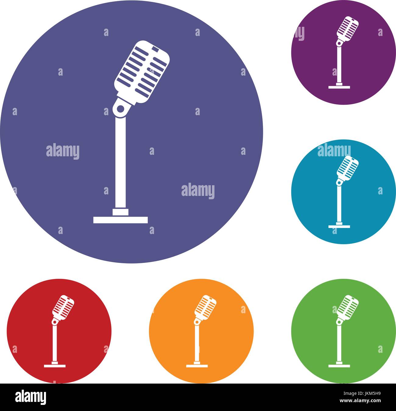 Microphone icons set Stock Vector Image & Art - Alamy