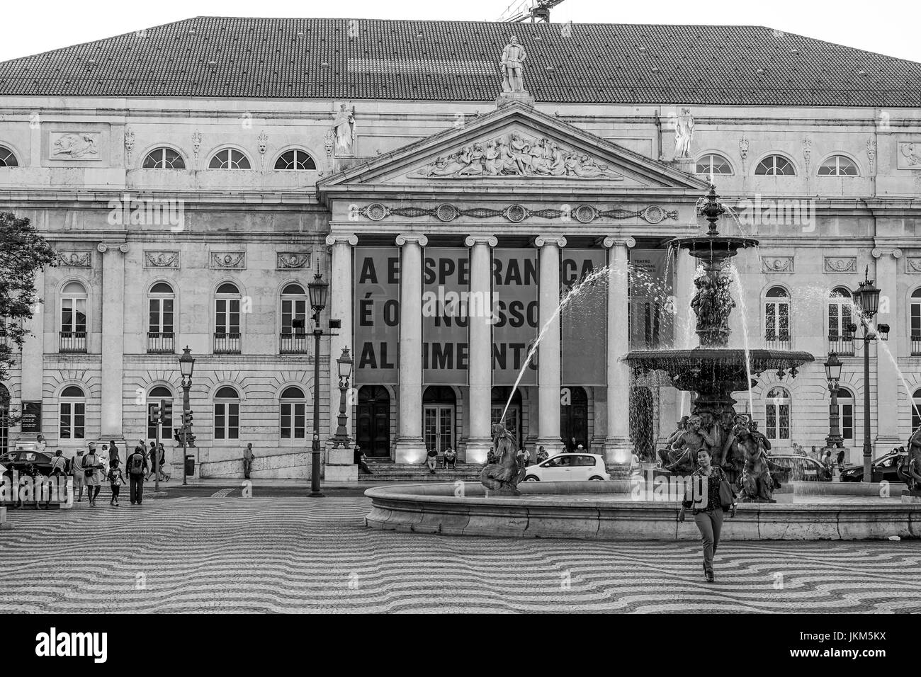 National Theater in Lisbon Stock Photo Alamy