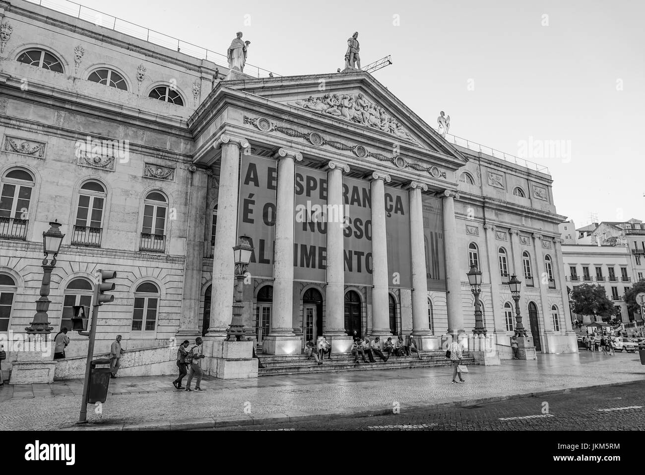 National Theater in Lisbon Stock Photo Alamy