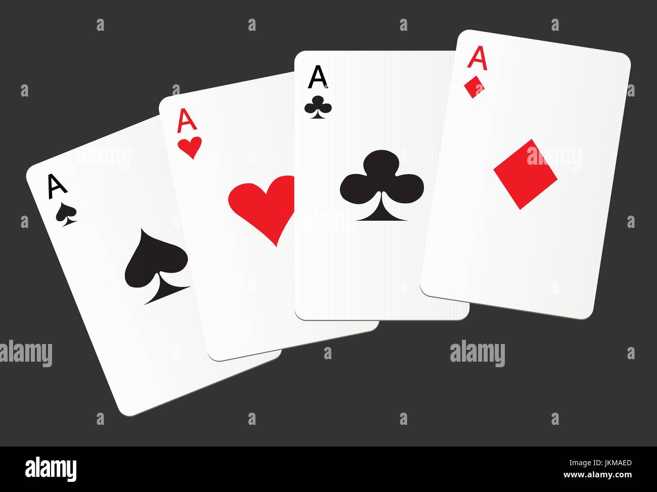 aces suit cards hearts clubs spades diamonds icon Stock Vector