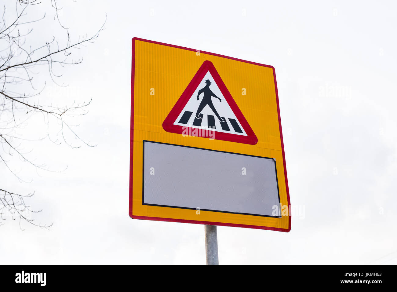 Traffic sign pedestrian crossing Stock Photo - Alamy