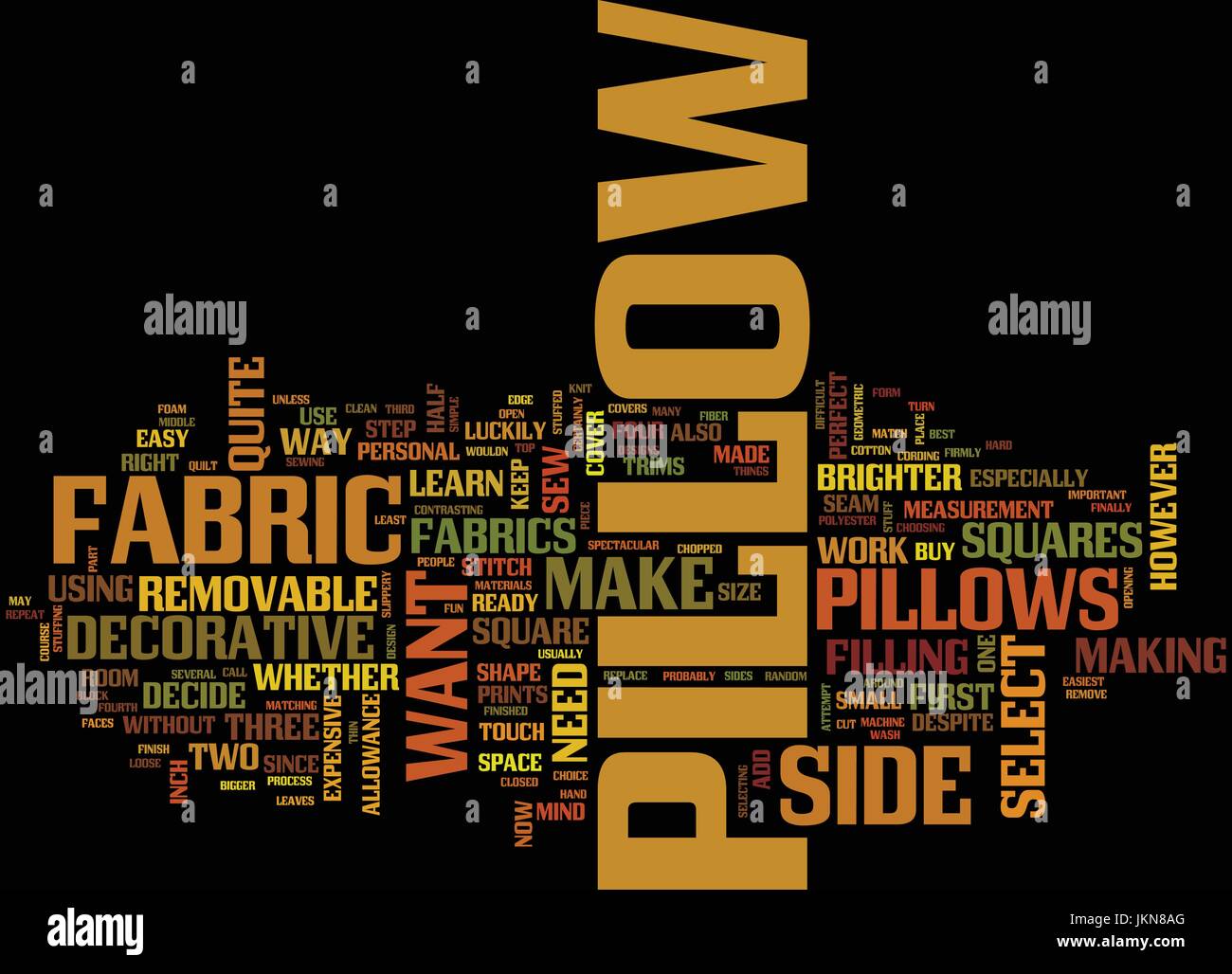 Learn How To Make A Pillow Text Background Word Cloud Concept