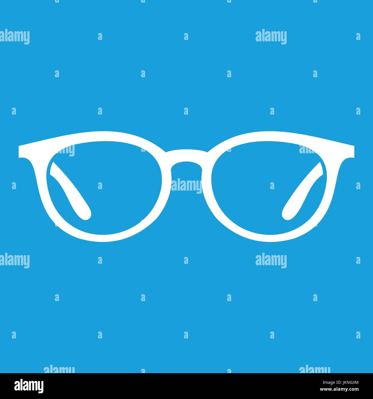 Glasses icon white isolated on blue background vector illustration ...