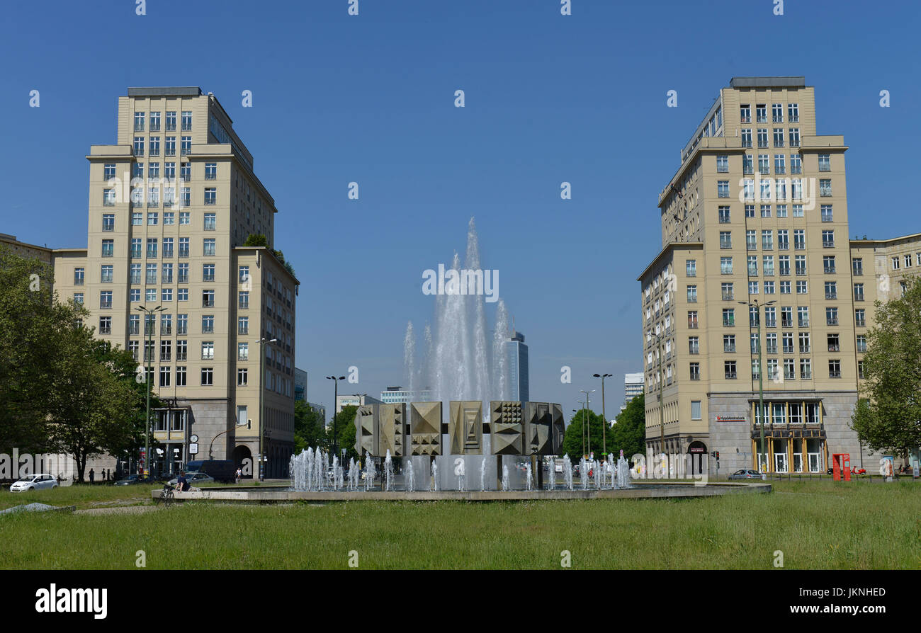 Wells, Strausberger place, Friedrich's grove, Berlin, Germany, Brunnen, Strausberger Platz, Friedrichshain, Deutschland Stock Photo