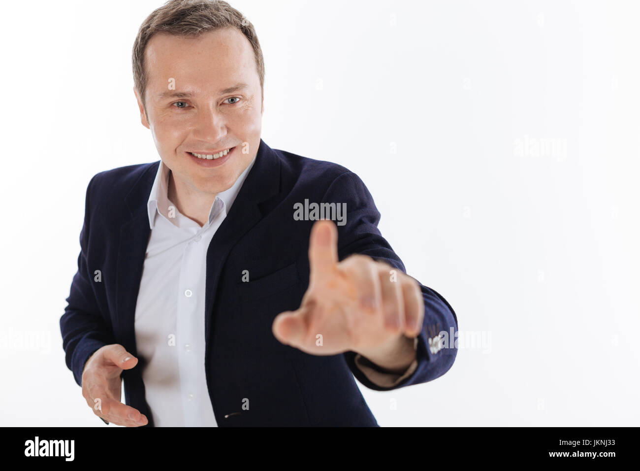 Hand hands reach finger male hi-res stock photography and images - Alamy