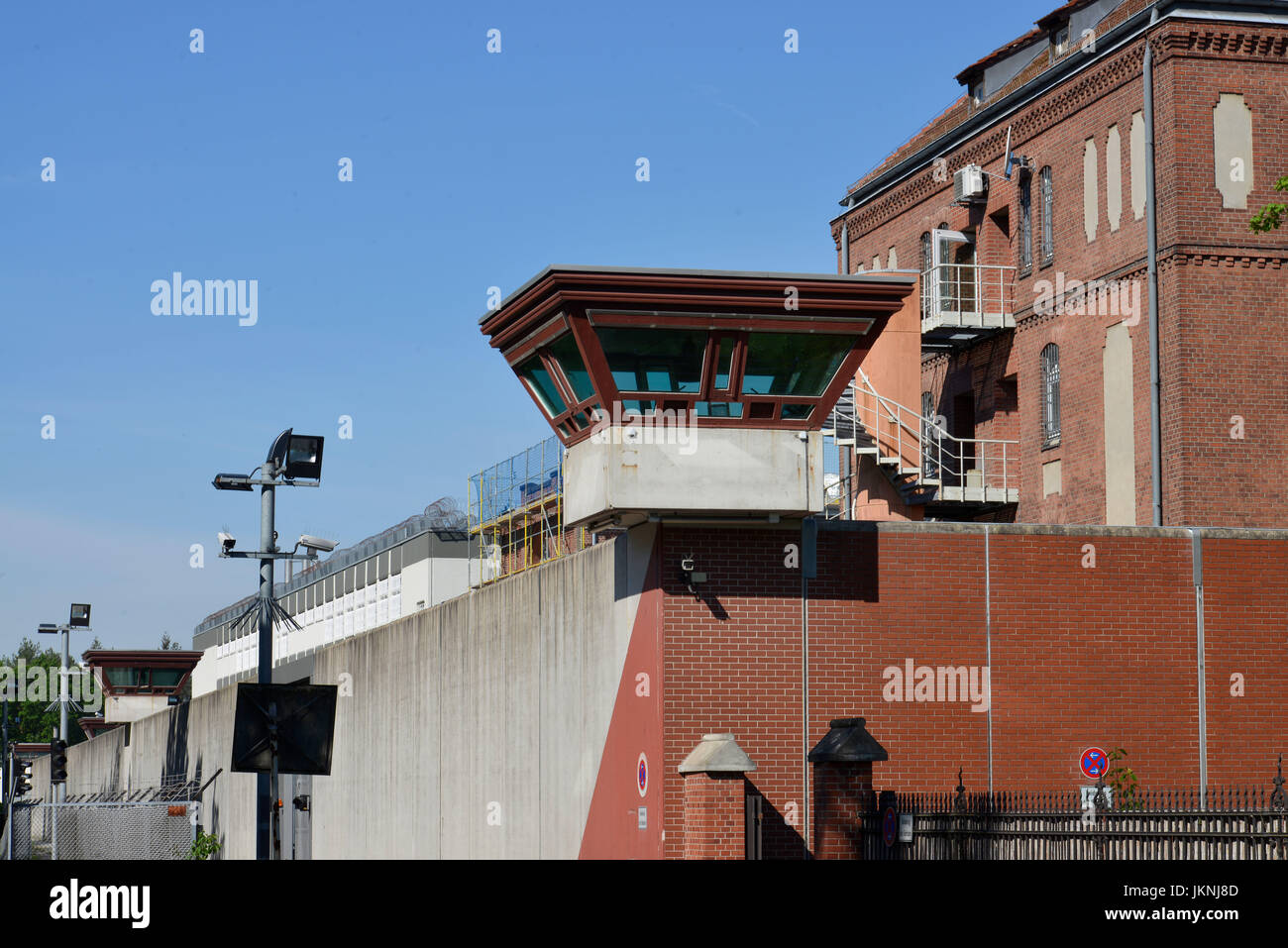 Gate 2, prison, Seidelstrasse, Tegel, village Reinicken, Berlin, Germany, Tor 2, Justizvollzugsanstalt,  Reinickendorf, Deutschland Stock Photo