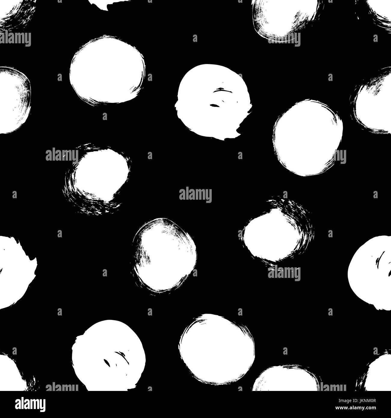 Seamless black and white pattern with abstract circles Stock Vector ...