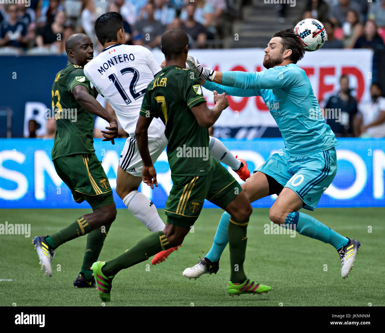 Vancouver, Canada. 23rd July, 2017. Jake Gleeson (1st R), goalie of