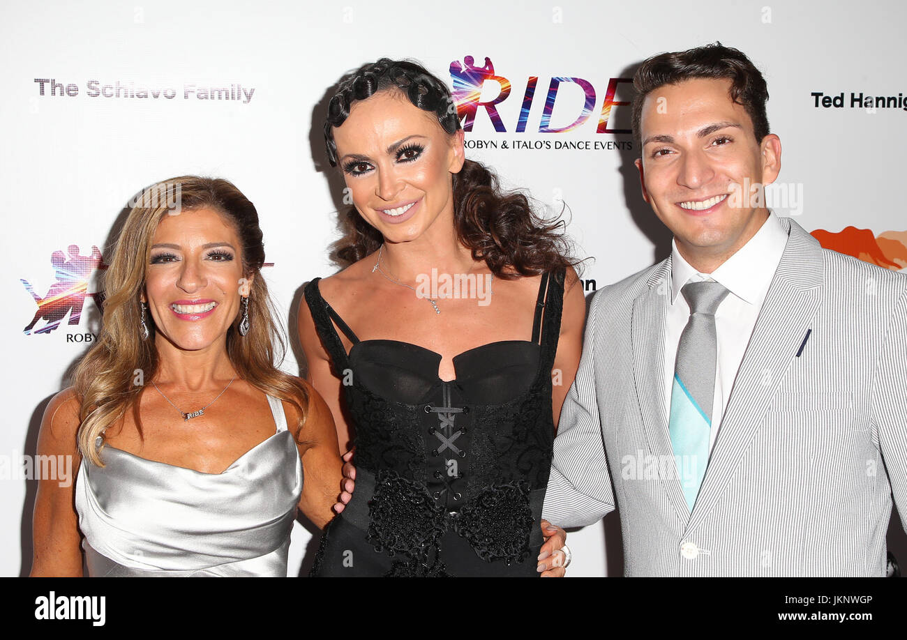 HOLLYWOOD, CA - JULY 23: Robyn Shreiber, Karina Smirnoff, Italo Elgueta