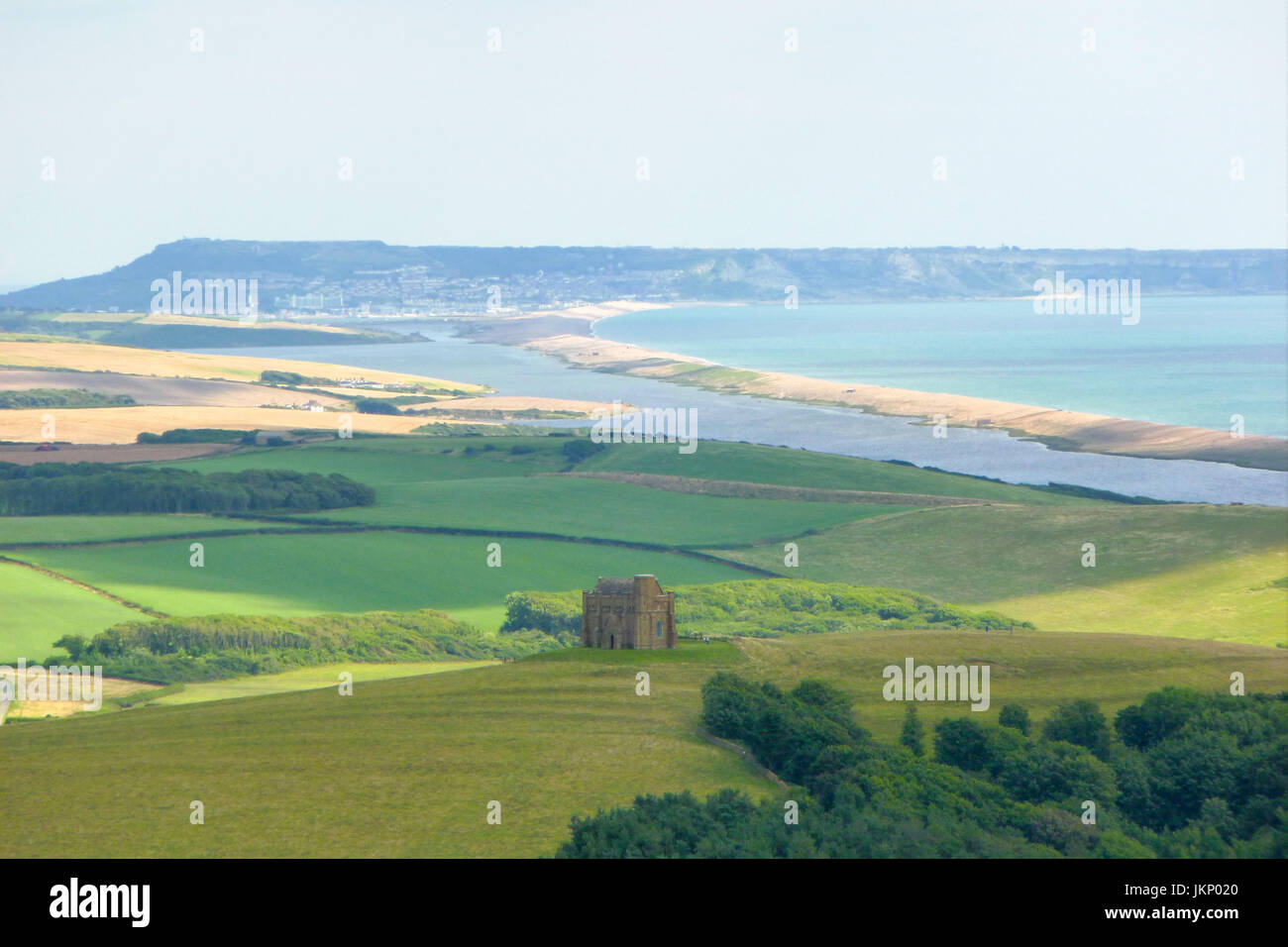 Portland, Dorset. 24th July, 2017. Chesil Beach and the Isle of