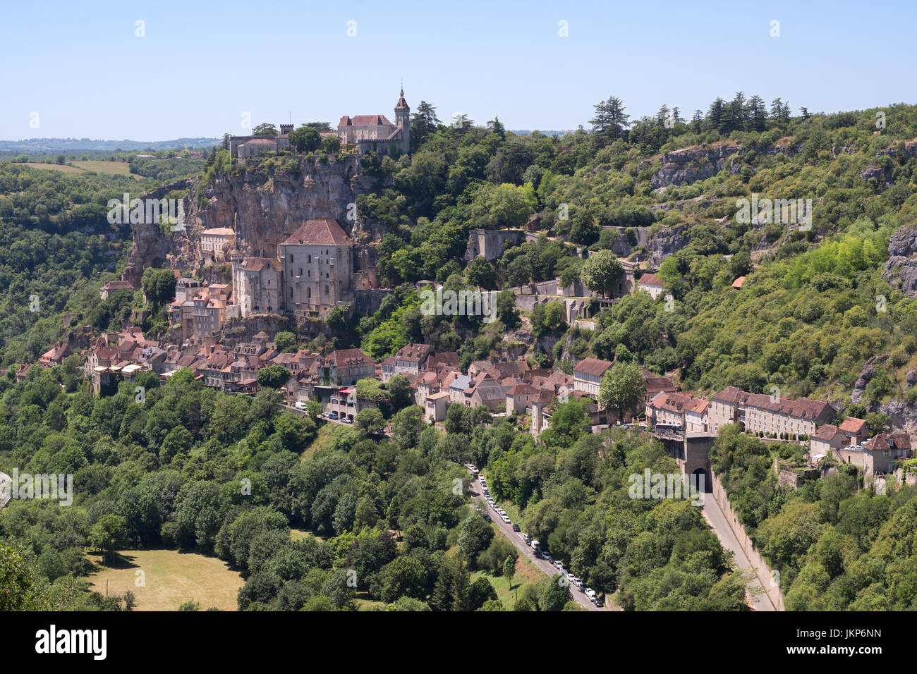 The clifftop village of Rocamadour in southern France, Europe Stock Photo