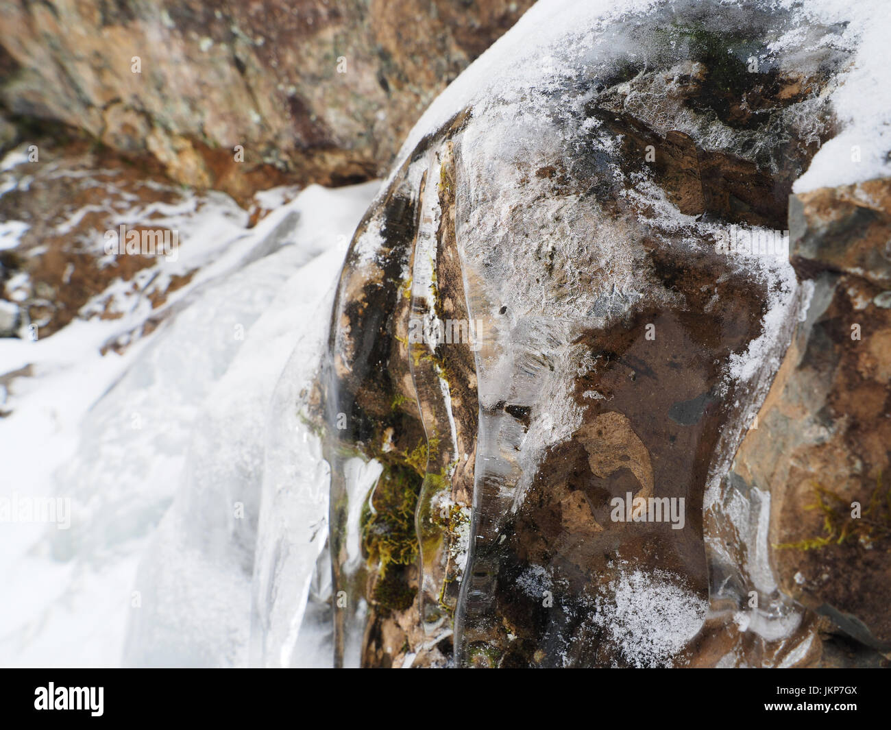Ice on the rocks Stock Photo - Alamy