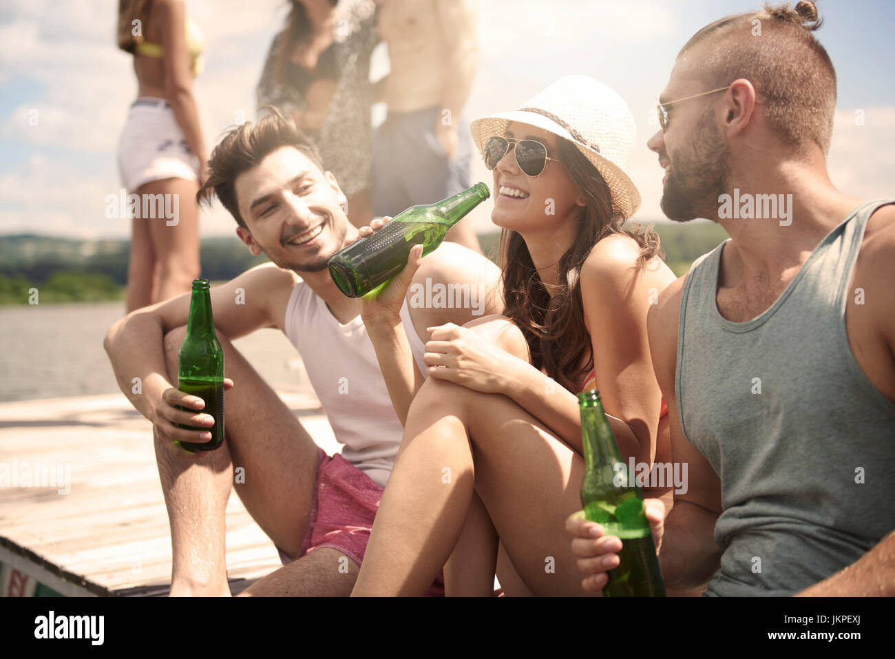 There is nothing better than hot weather and cold beer Stock Photo Alamy