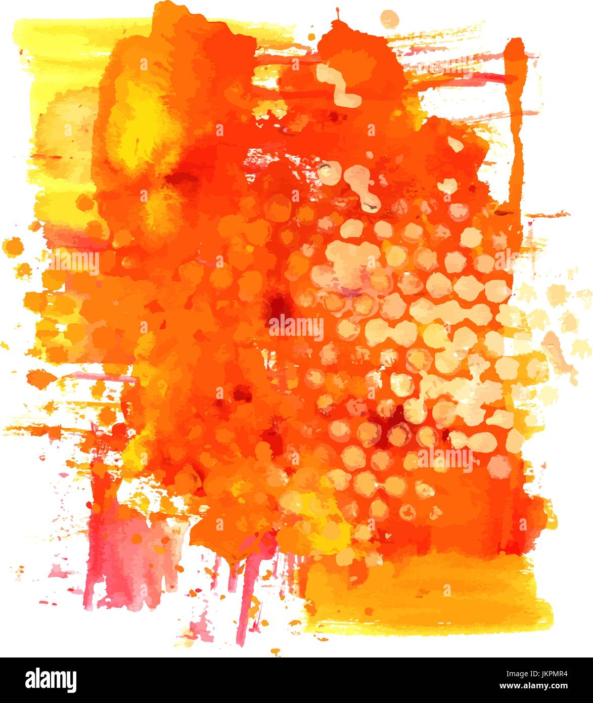 Vector background with red and yellow brush strokes Stock Vector Image ...