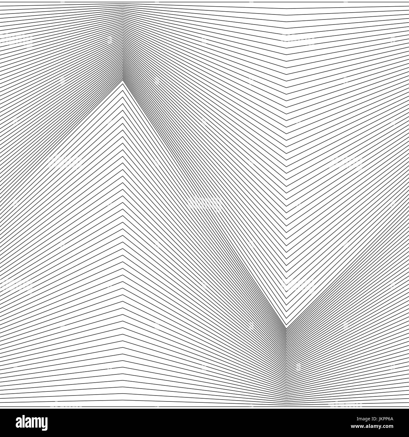 Abstract monochrome line pattern background design in zig zag shape