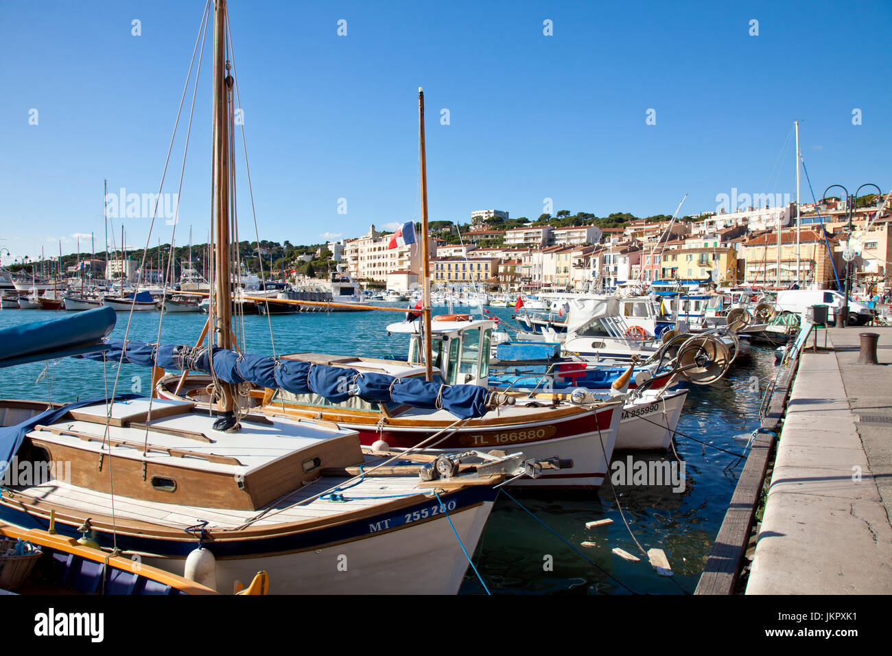 France, Bouches-du-Rhône (13), Cassis, le port // France, Bouches du Rhone, Cassis, the harbour Stock Photo