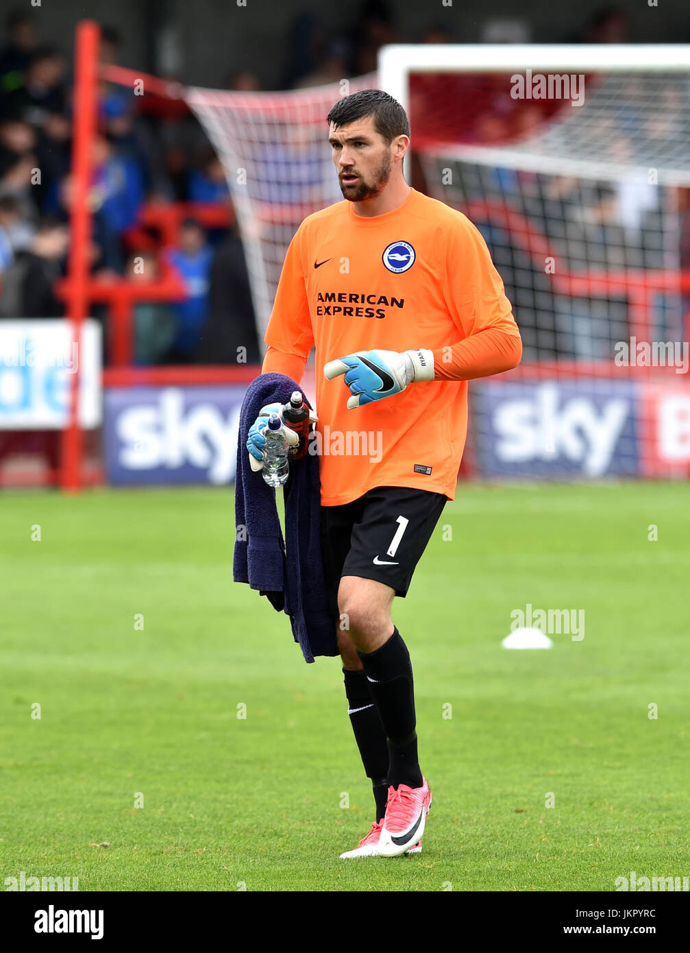 Maty Ryan of Brighton during the Friendly match between Crawley Town and Brighton and Hove Albion at the Checkatrade Stadium in Crawley. 22 Jul 2017 - Editorial use only. No merchandising. For Football images FA and Premier League restrictions apply inc. no internet/mobile usage without FAPL license - for details contact Football Dataco Stock Photo