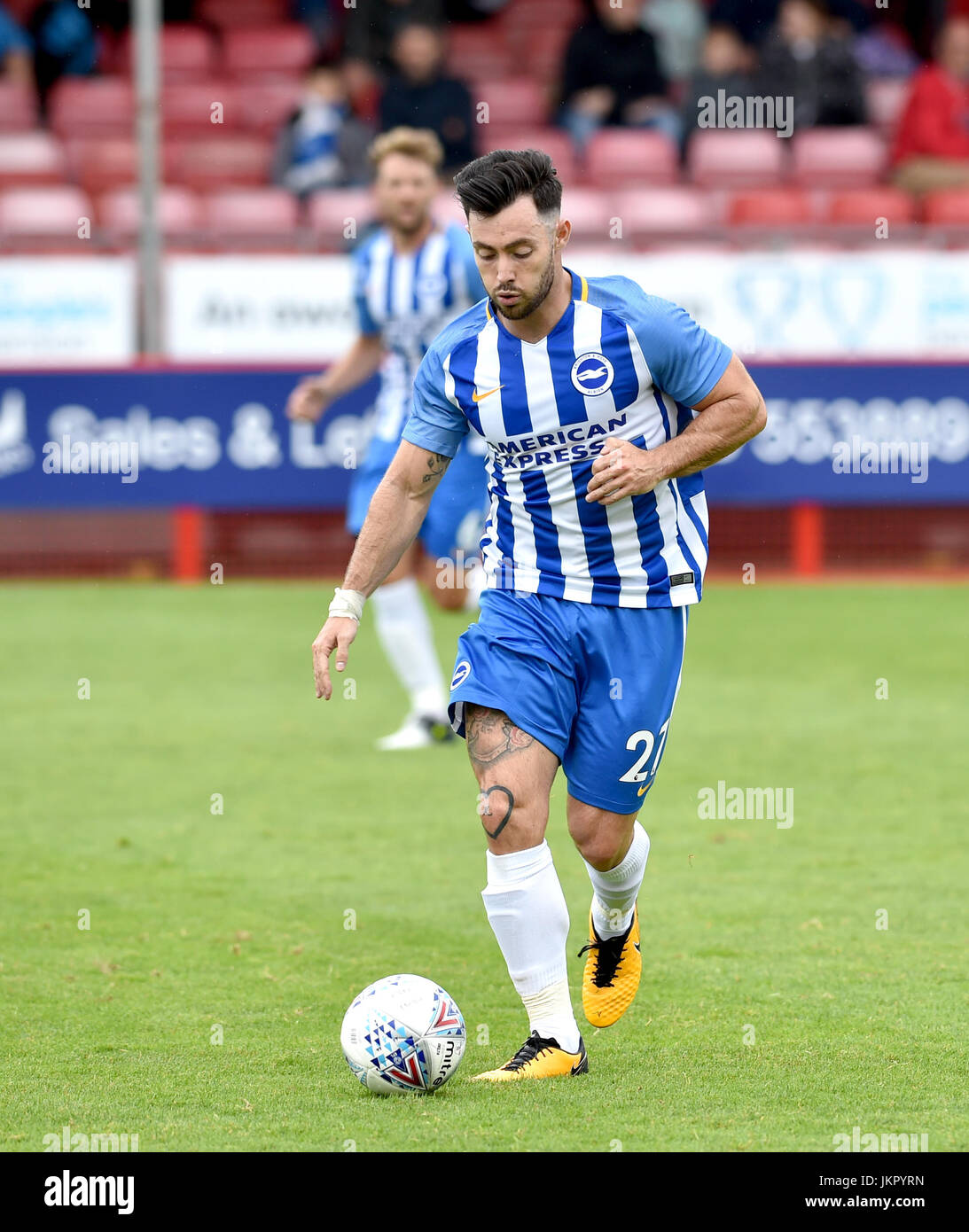 Richie Towell of Brighton during the Friendly match between Crawley Town and Brighton and Hove Albion at the Checkatrade Stadium in Crawley. 22 Jul 2017 - Editorial use only. No merchandising. For Football images FA and Premier League restrictions apply inc. no internet/mobile usage without FAPL license - for details contact Football Dataco Stock Photo