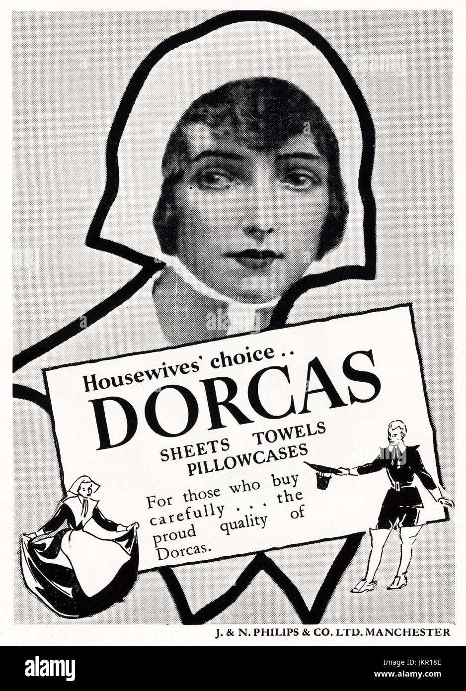1950s Old Vintage Original Advertisement Advertising Dorcas Sheets Towels And Pillowcases In