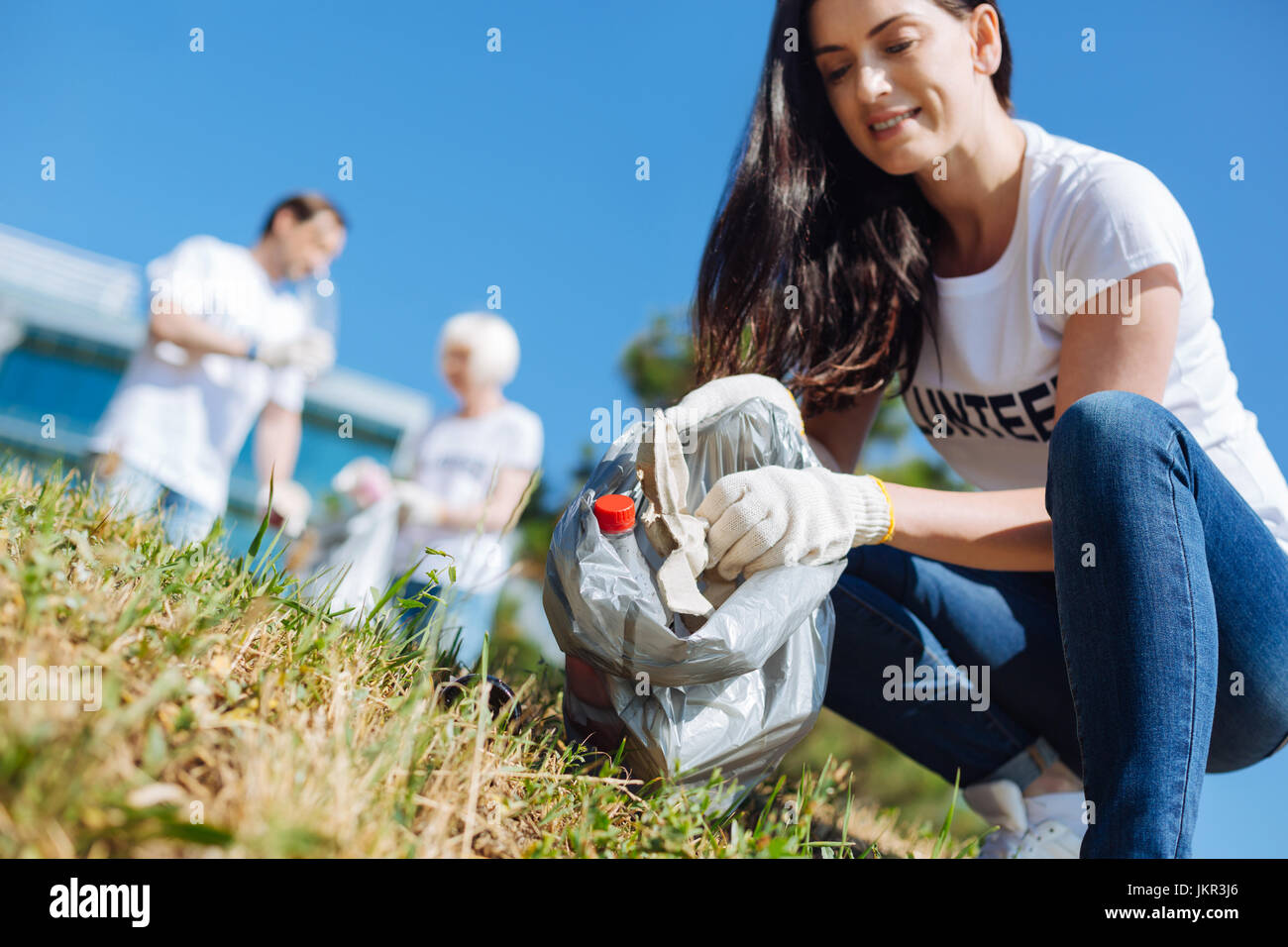 Nice progressive woman making an effort to help the environment Stock Photo