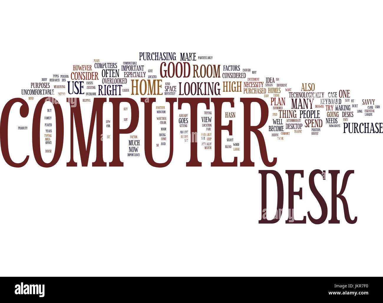 The Computer Desk An Important Essential Text Background Word