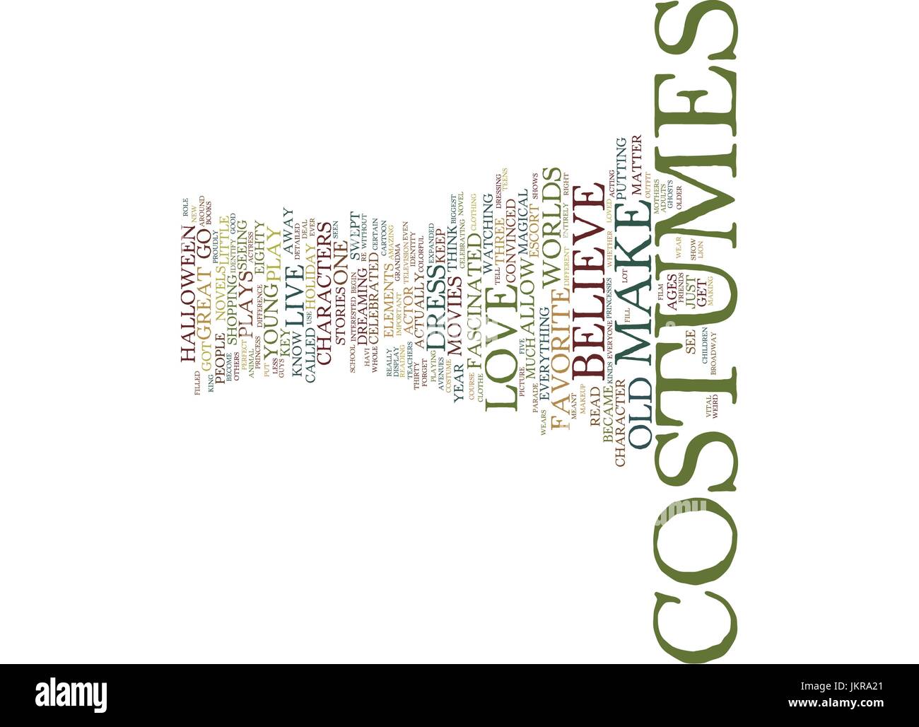 THE MAGIC OF COSTUMES Text Background Word Cloud Concept