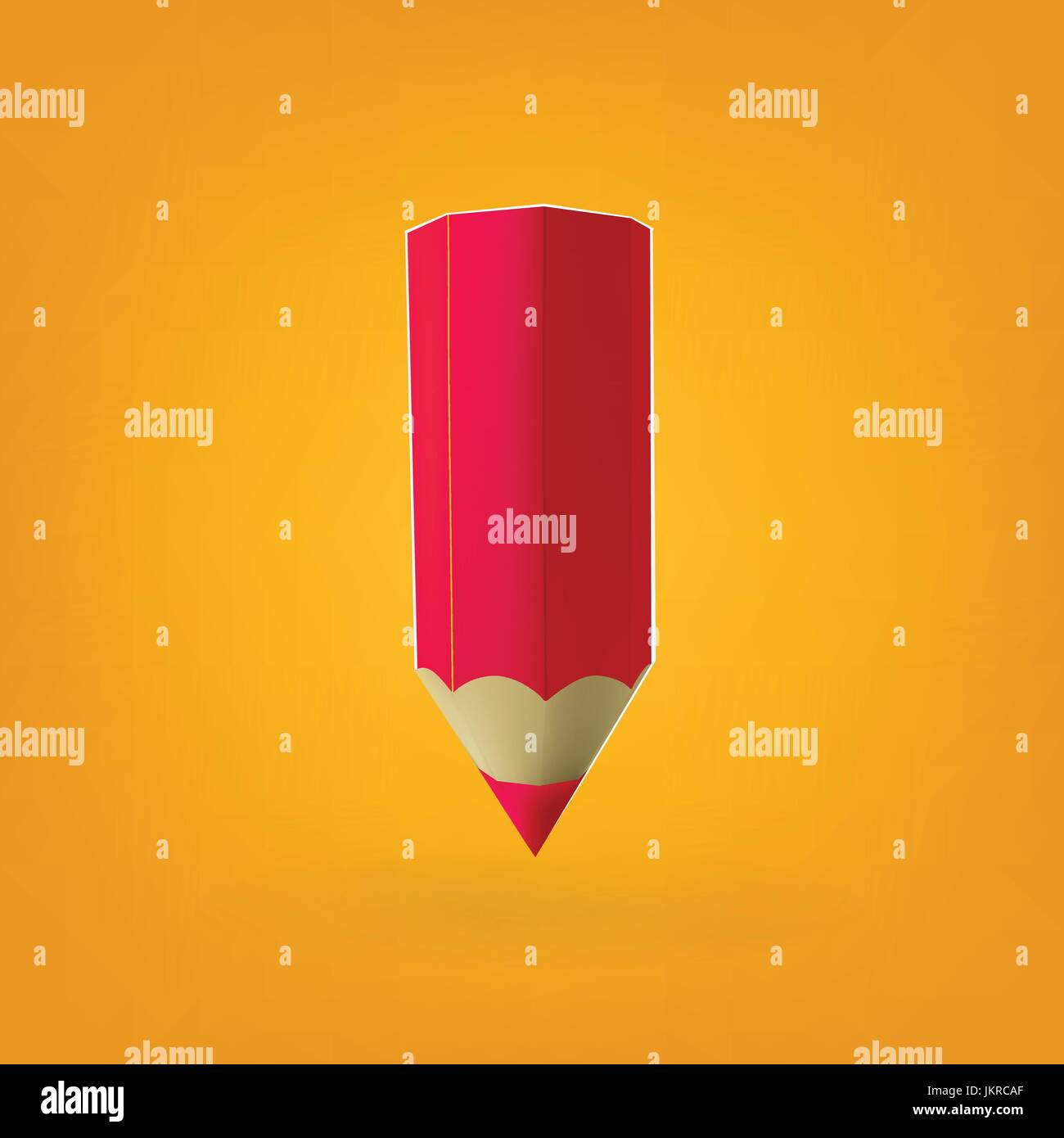 Red pencil icon Stock Vector