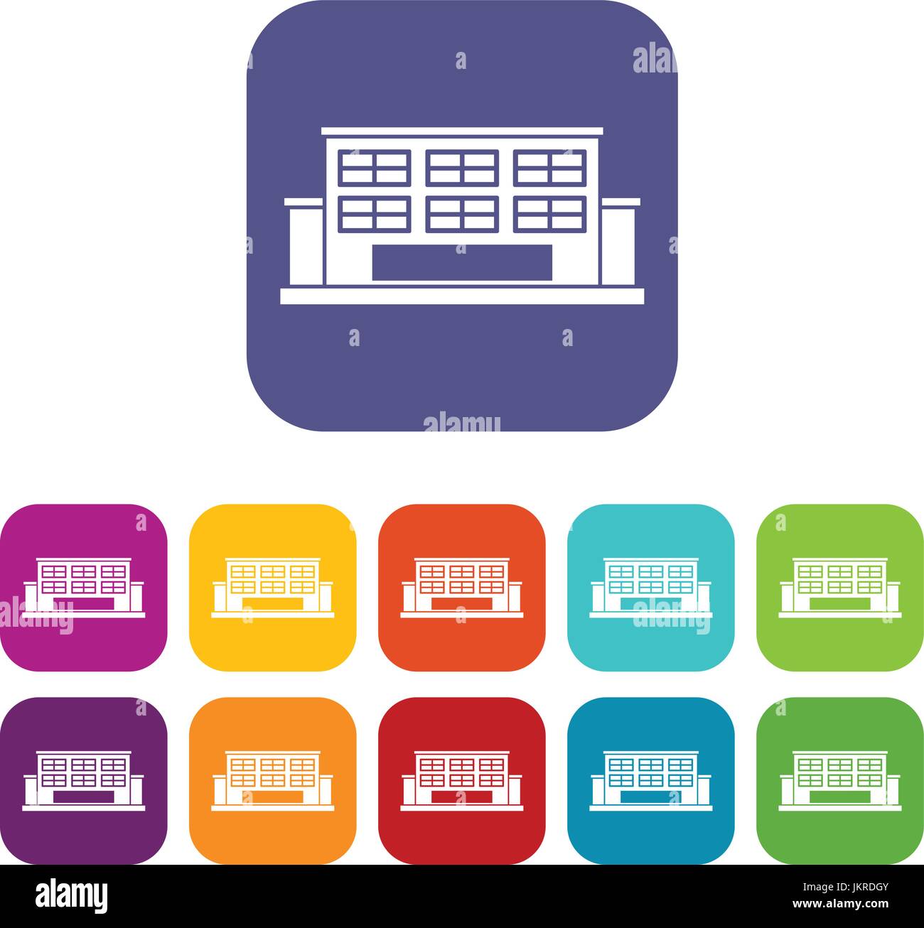 Industrial building icons set Stock Vector Image & Art - Alamy