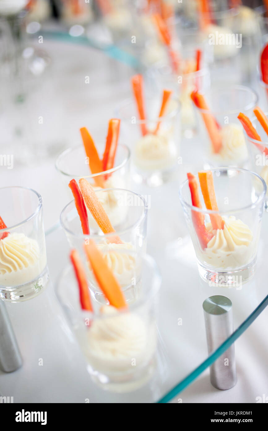 FINGER FOOD APERO WITH CREAM CHEESE AND CARROTS Stock Photo Alamy