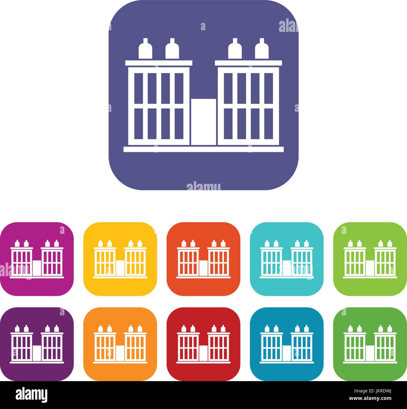 Plant building icons set Stock Vector Image & Art - Alamy