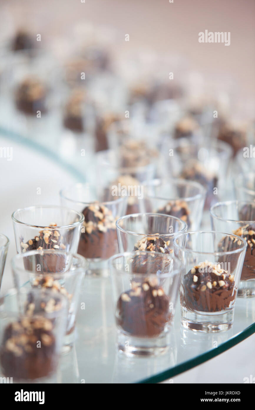FINGER FOOD CHOCOLATE MOUSSE Stock Photo Alamy