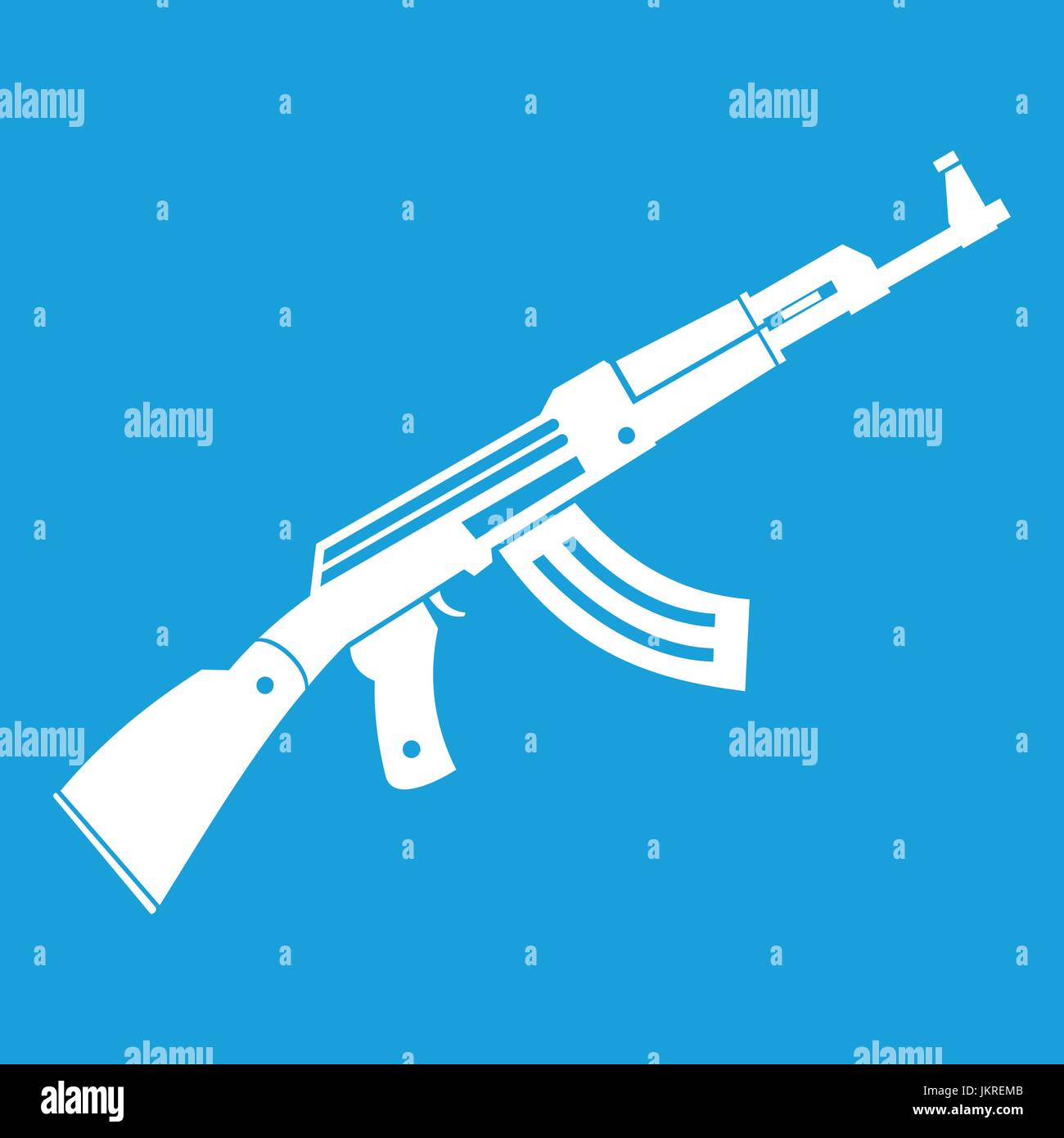 Submachine gun icon white Stock Vector Image & Art - Alamy
