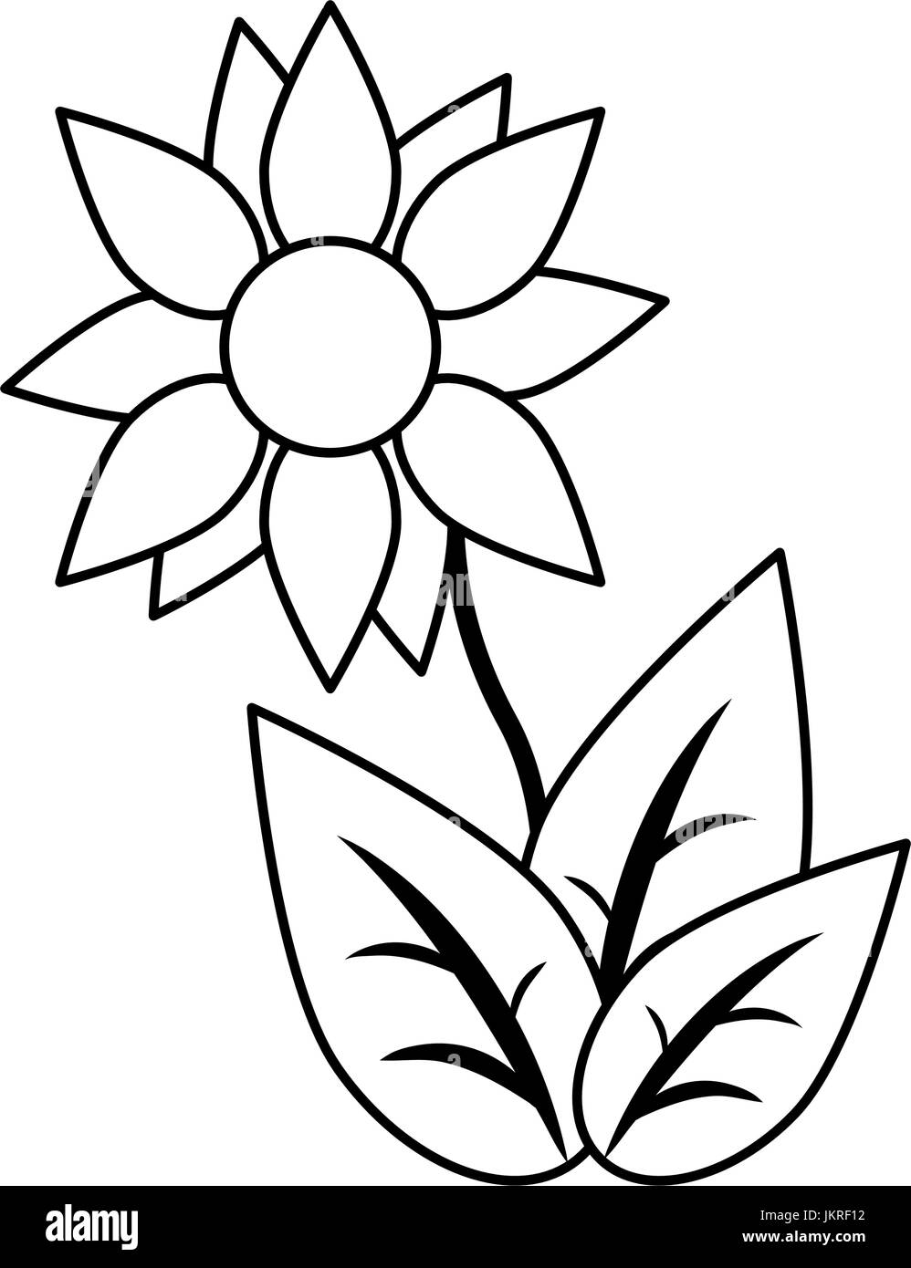 single flower icon image vector illustration flat Stock Vector Image ...