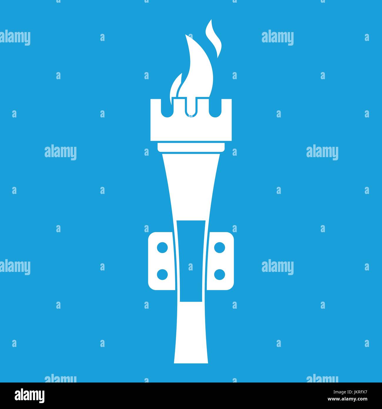 Torch icon white Stock Vector Image & Art - Alamy