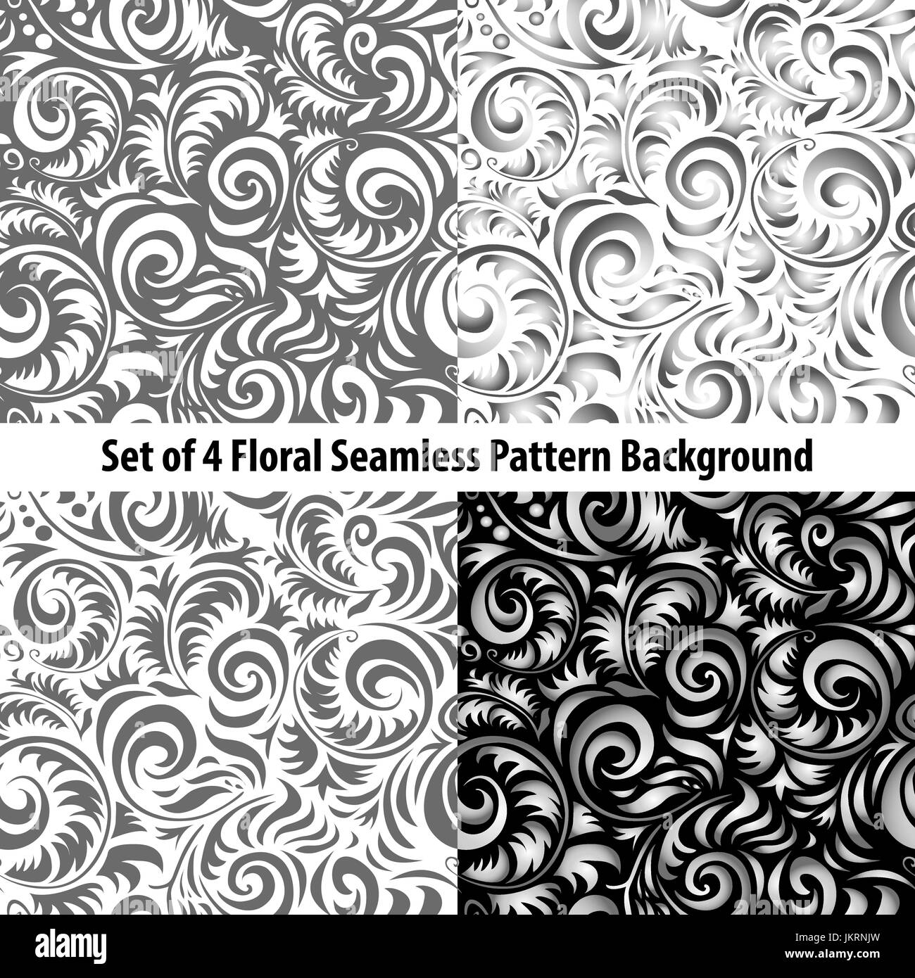 Set of abstract blue seamless patterns, vector background art Stock ...