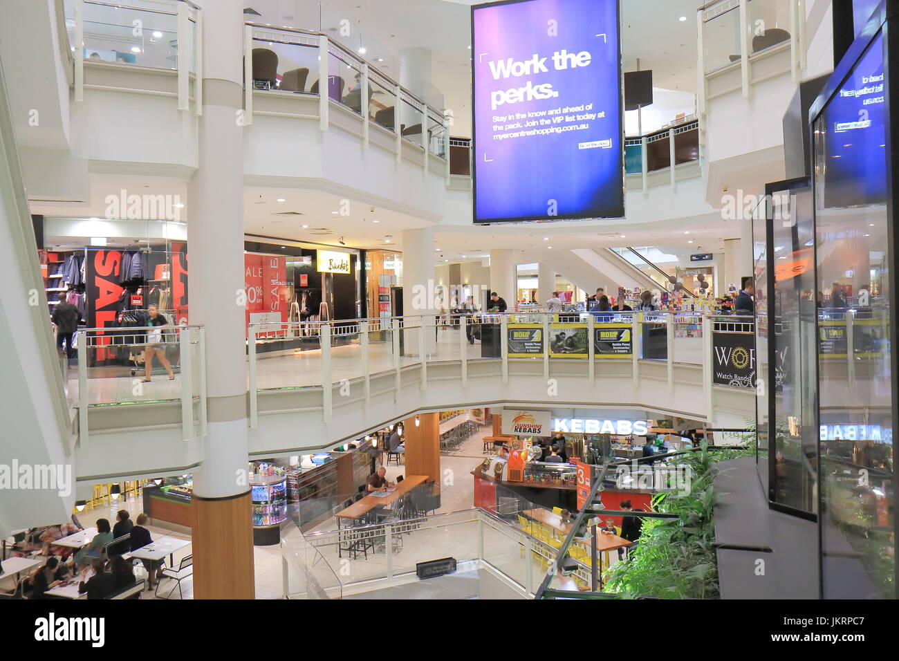 Myer department store on Queen Street mall in downtown Brisbane