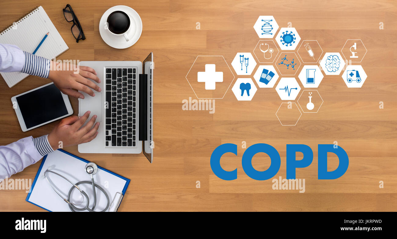 COPD Chronic obstructive pulmonary disease health medical concept Stock Photo