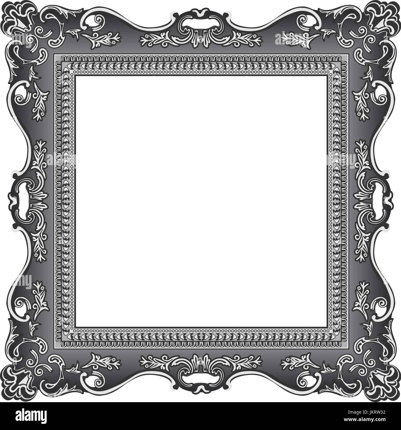 frame old ornament victorian picture vector art Stock Vector Image ...
