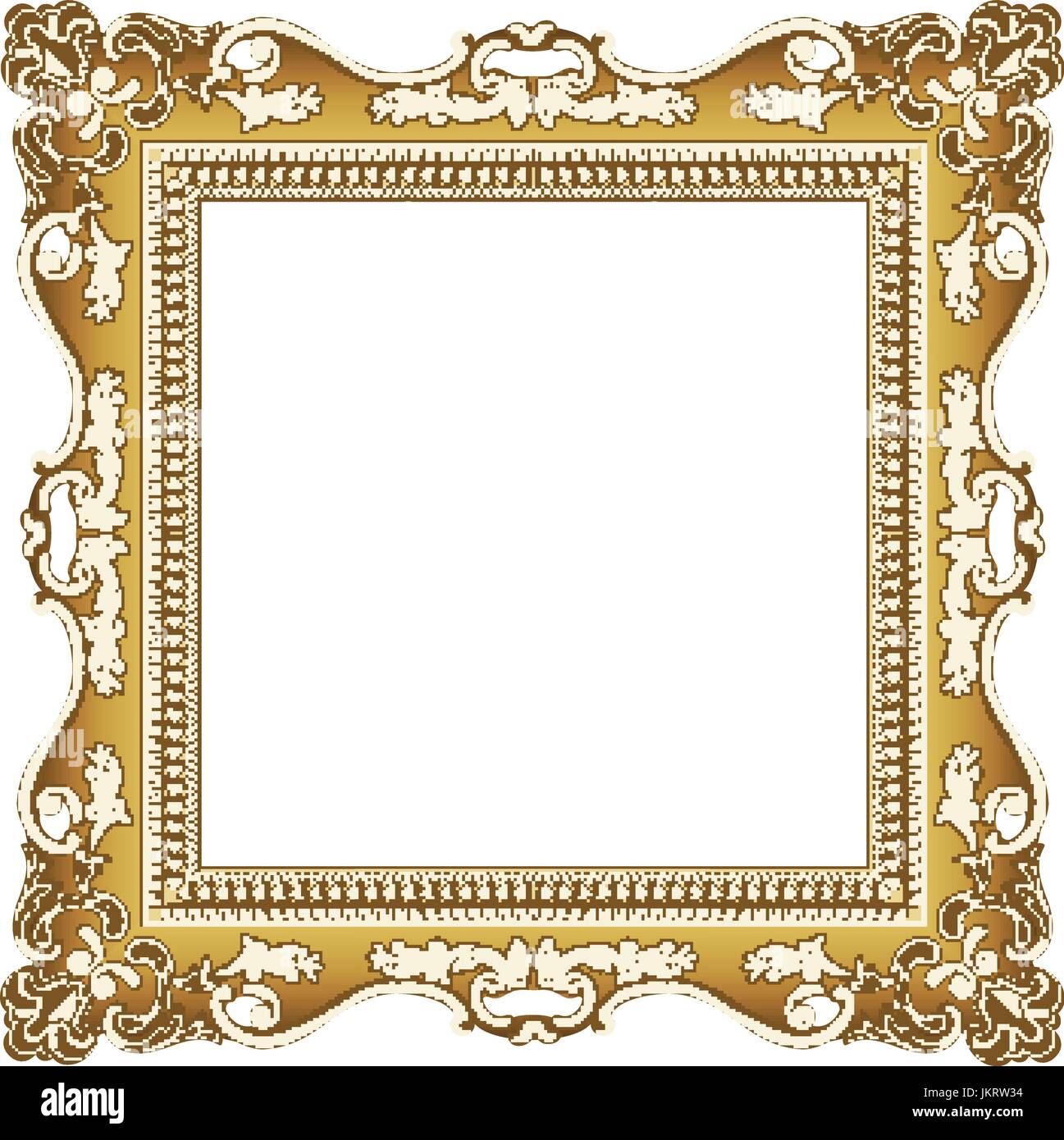 frame old ornament victorian picture vector art Stock Vector Image ...
