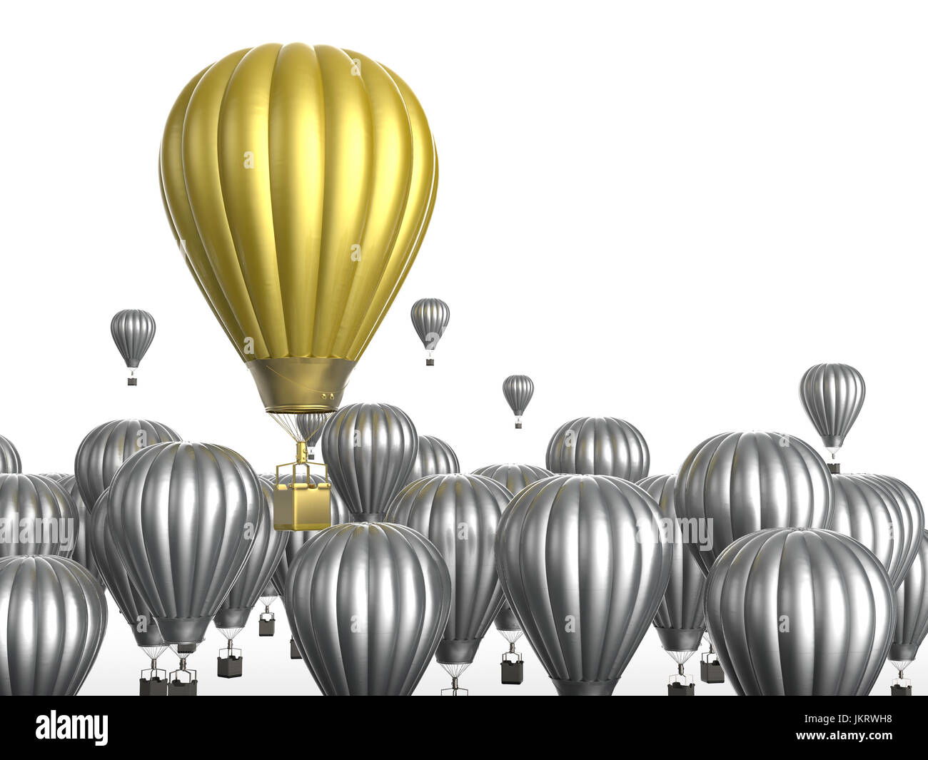 Gold hot air balloon 3d hi-res stock photography and images - Alamy
